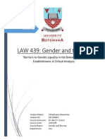 Barriers to Gender equality in the Botswana Legal Establishment