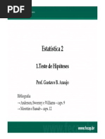1.2 Testes de Hipótese - 1a Parte