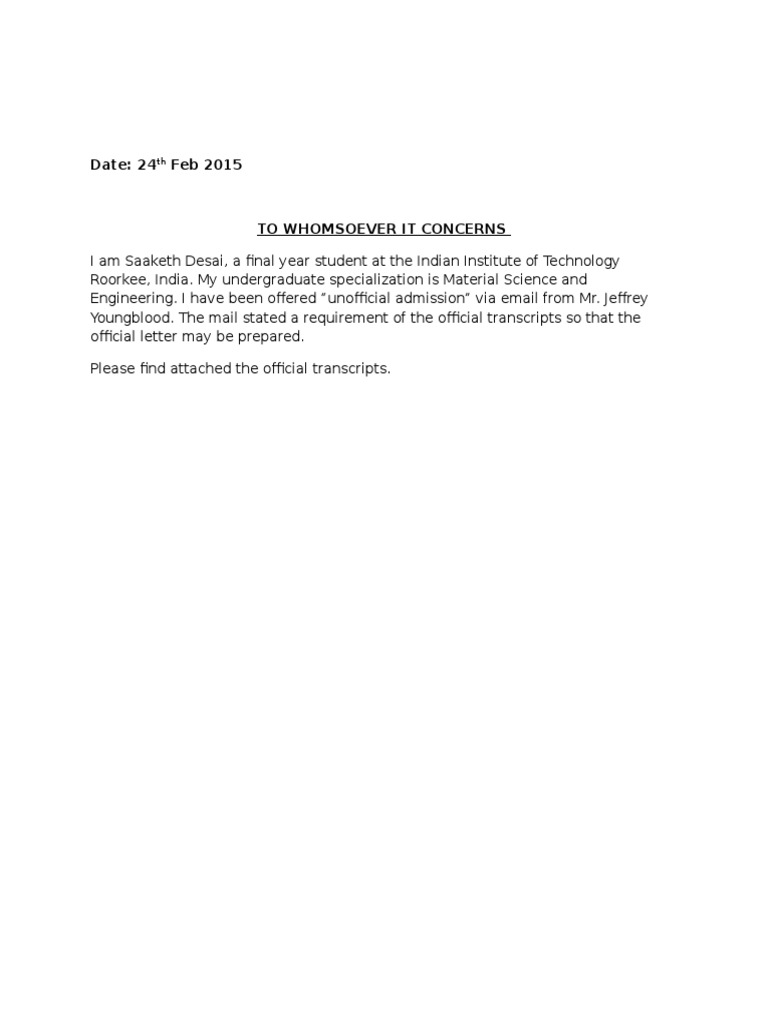 IIT Roorkee Admission Transcript Submission | PDF | Career & Growth