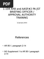 ar 95-1 mission brief final approval authority para 2-14