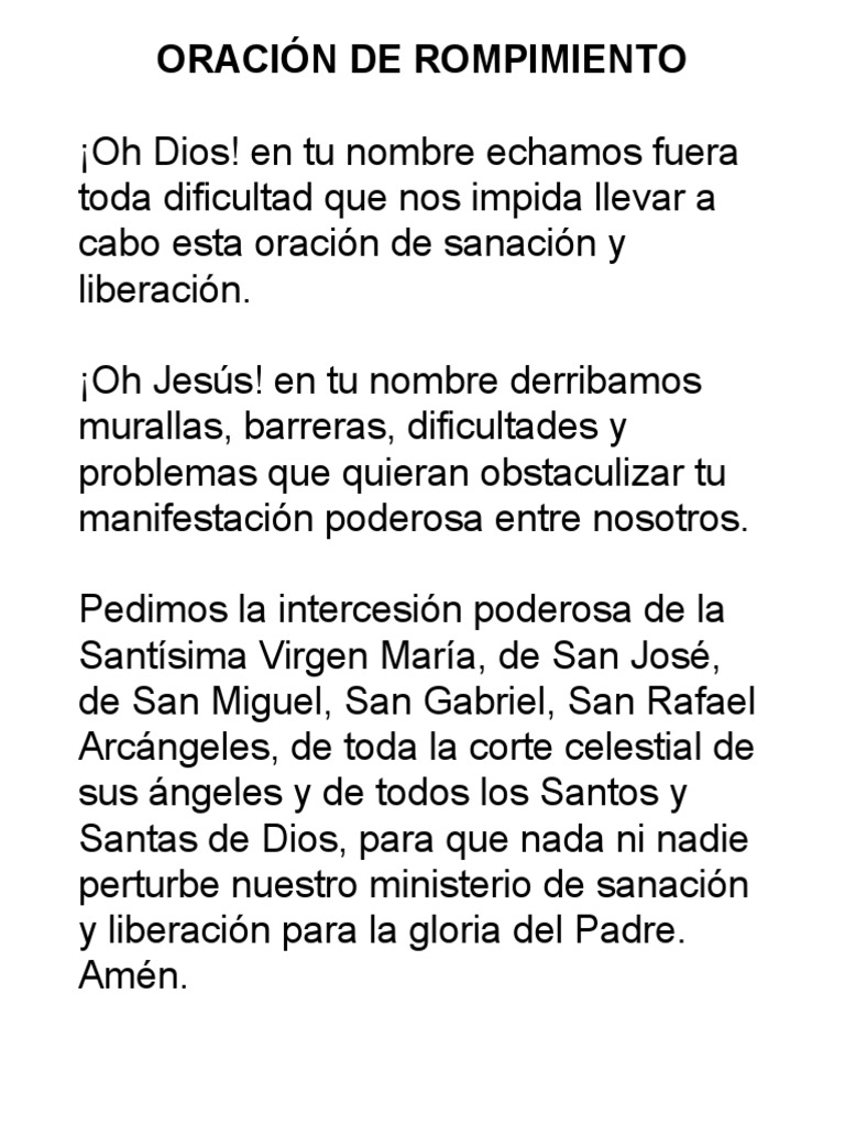 Oraciones de Liberación y Sanación | PDF | Religión y espiritualidad