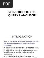 Sql-Structured Query Language