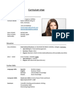 Curriculum Vitae: Personal Information