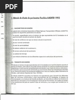 Método AASHTO 93 | PDF