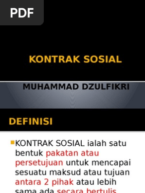 Kontrak Sosial Pdf