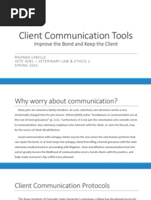 vete 4281 - communication ppt assignment - r  labelle