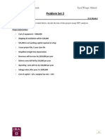 Problem Set 2: FIN 401: Financial Management Syed Waqar Ahmed