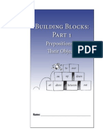 Building Blocks Part Prepositions Student Guide