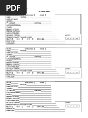 Customer Form 