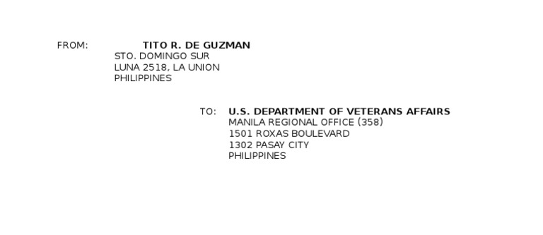 VA Office Location in Pasay City | PDF