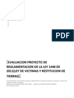 Analisis Propuesta de Reglamentación Ley de Victimas y Restitución de Tierras 2011