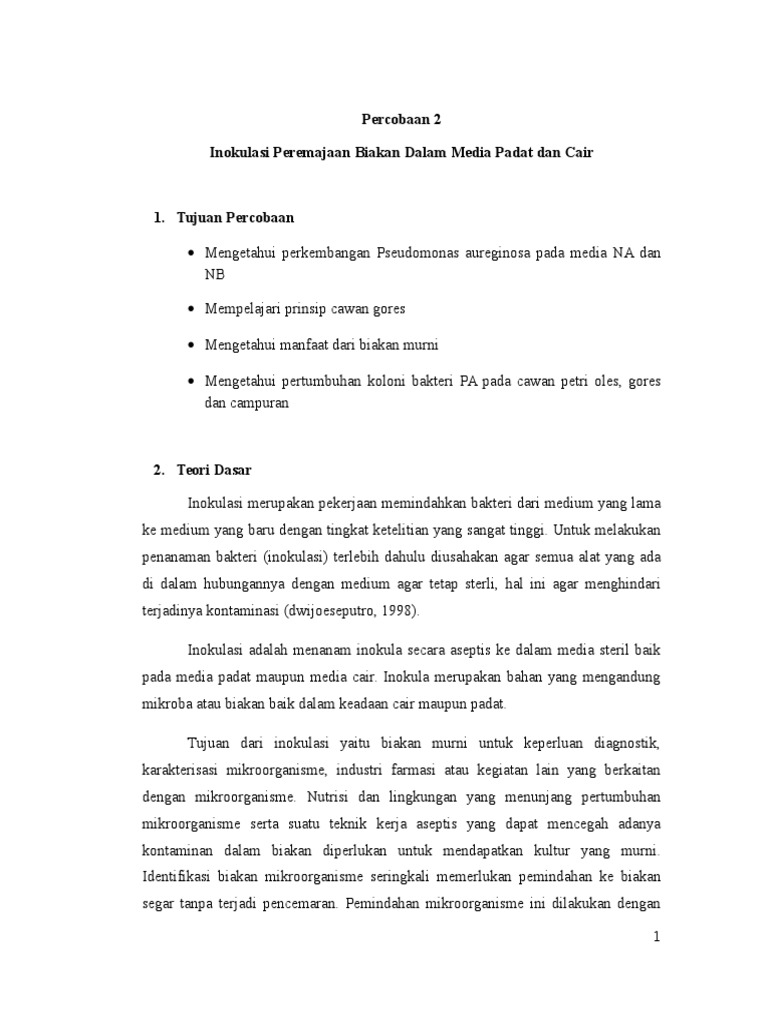 Laporan Praktikum Mikrobiologi 2 Yaaaaa !!! | PDF