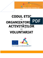 Codul Etic Al Organizatorilor Activitatilor de Voluntariat