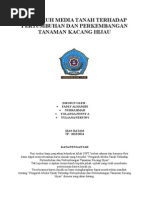 Download PENGARUH MEDIA TANAH TERHADAP PERTUMBUHAN DAN PERKEMBANGAN TANAMAN KACANG HIJAUdoc by ibak SN257363006 doc pdf