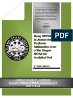 Using SERVQUAL to Assess the Customer Satisfaction Level of the Oregon HIDTA ISC Alan - Chris Gibson-1