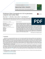 Preliminary Failure Investigation of A 52.3 M Glass/epoxy Composite Wind Turbine Blade