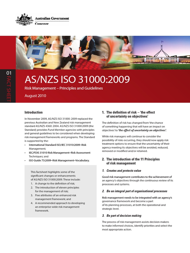 COV 216905 Risk Management Fact Sheet FA3 23082010 0 | PDF | Risk ...