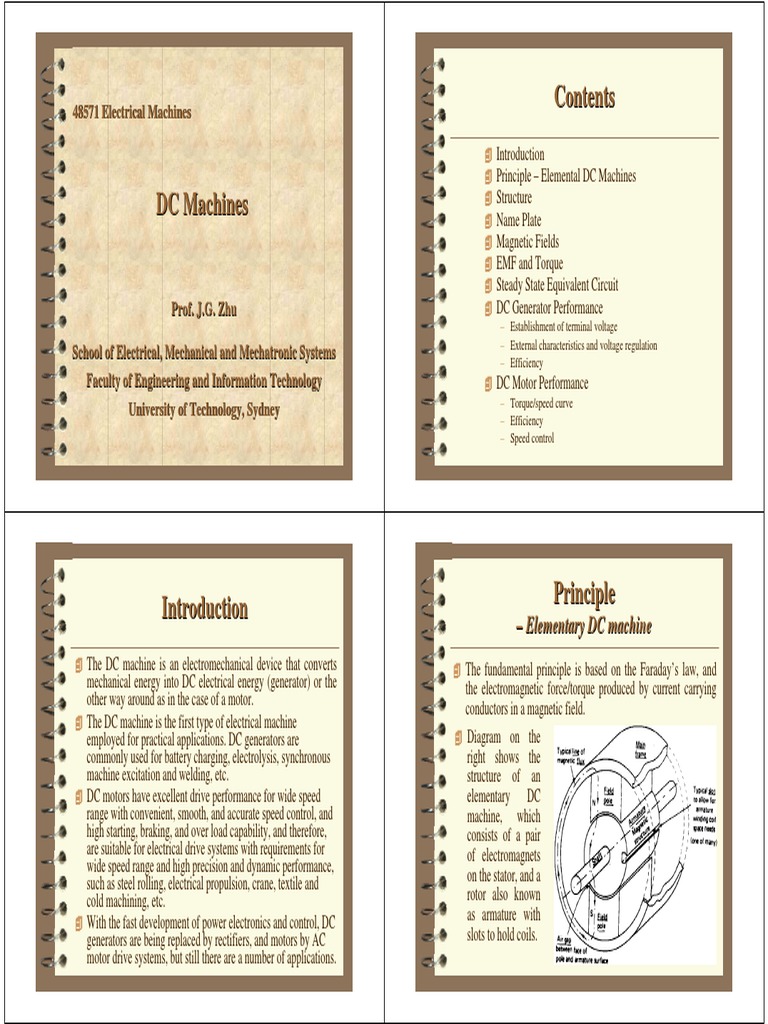 Fundamentals of DC Machines | PDF | Electric Motor | Physics