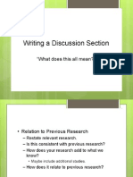 Writing a Discussion Section