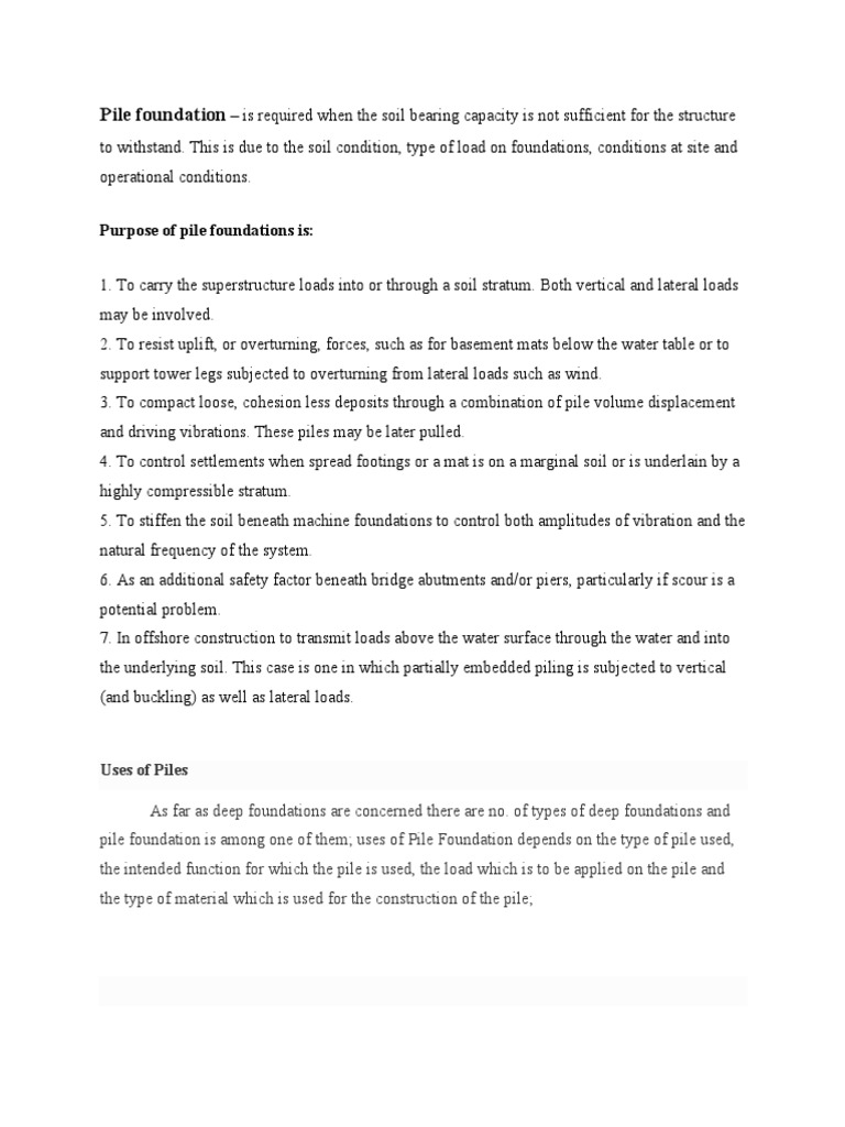 Piling foundation design image