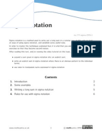 Sigma Notation: 1. 2 2. Some Examples 3 3. Writing A Long Sum in Sigma Notation 5 4. Rules For Use With Sigma Notation 6