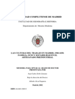 Las Culturas Del Trabajo en Madrid, 1500-1650