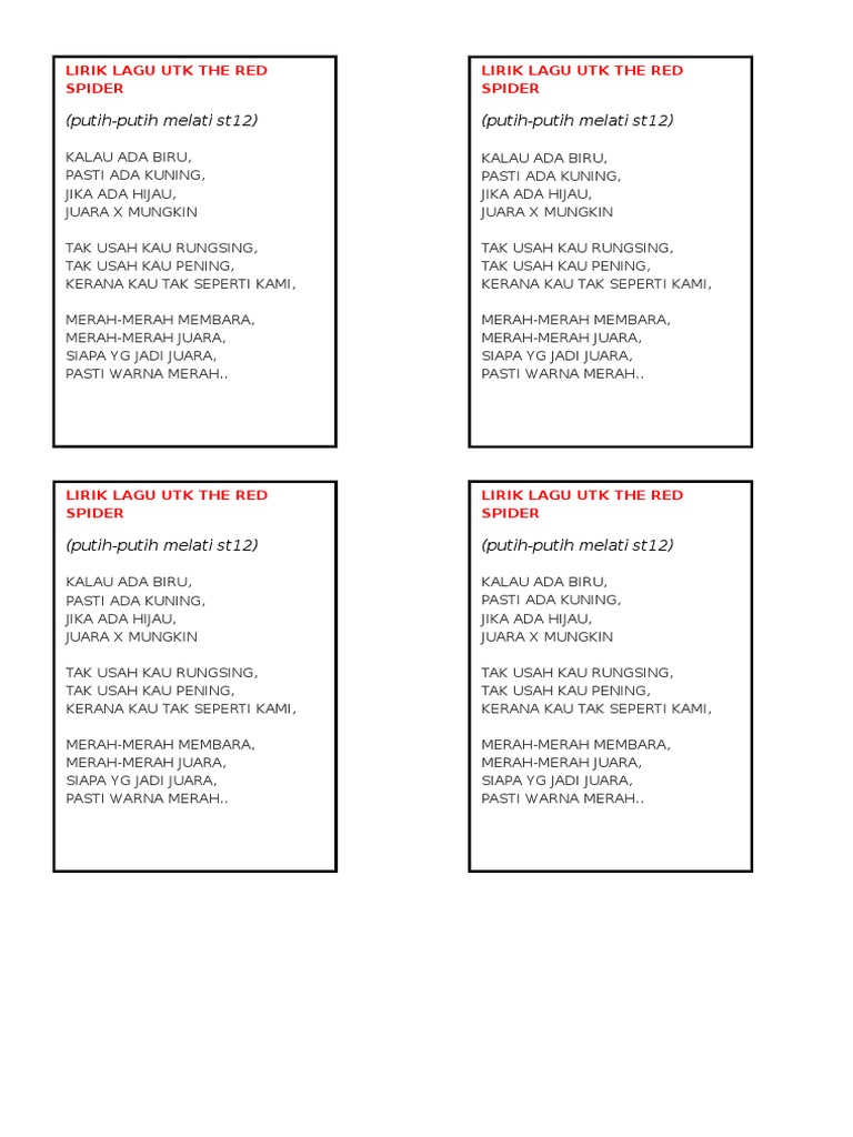 Lagu Rumah Merah