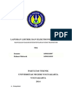 Rangkaian Dasar Sistem Pengapian Semi Transistor