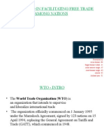 Role of Wto in Facilitating Free Trade Among