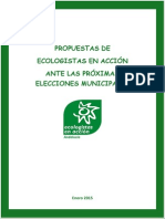 Propuestas Ambientales Para Las Proximas Elecciones Municipales 2015 (Resumidas)