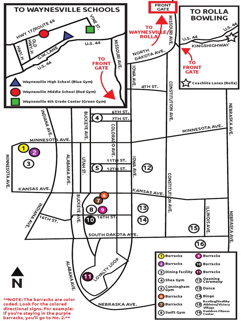2015 Indoor Games Fort Leonard Wood Map PDF