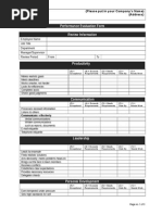 Performance Evaluation Form Review Information: Company Logo