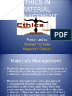Ethics in Material Management