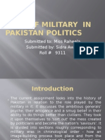 Role of Military in Pakistan Politics