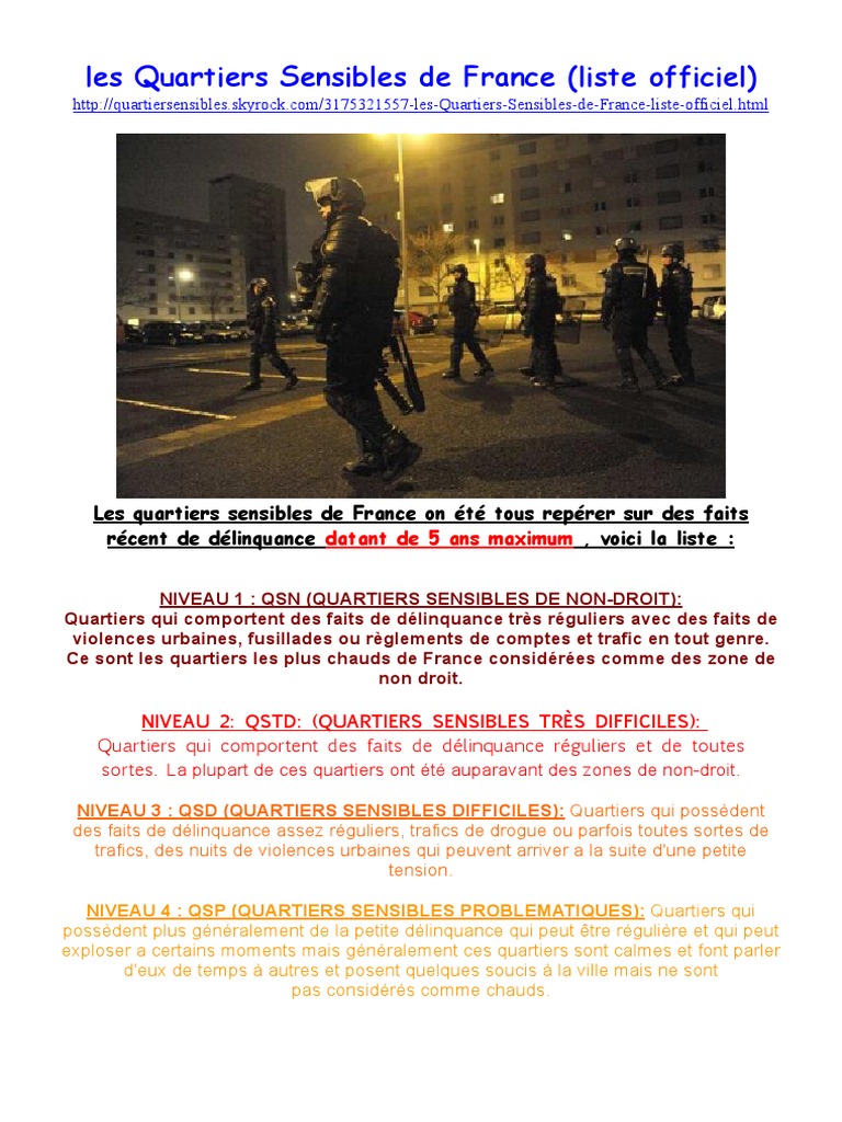 Les Quartiers Les Plus Sensibles De France Quartiers Sensibles en France | PDF | Marseille