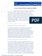 La Pobreza de Un Ser Humano Hiere a Toda La Sociedad