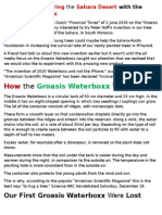 Greening & Restoring The Sahara Desert With The Groasis Waterboxx