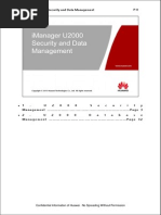 IManager U2000 Security and Data Management