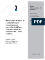 Manual Sobre Modelos de Equilibrio General Computado para Economías de LAC Con Énfasis en El Análisis Económico Del Cambio Climático