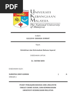 Bahasa Isyarat  PDF