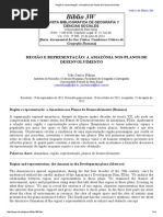 Região e Representação_ a Amazônia Nos Planos de Desenvolvimento