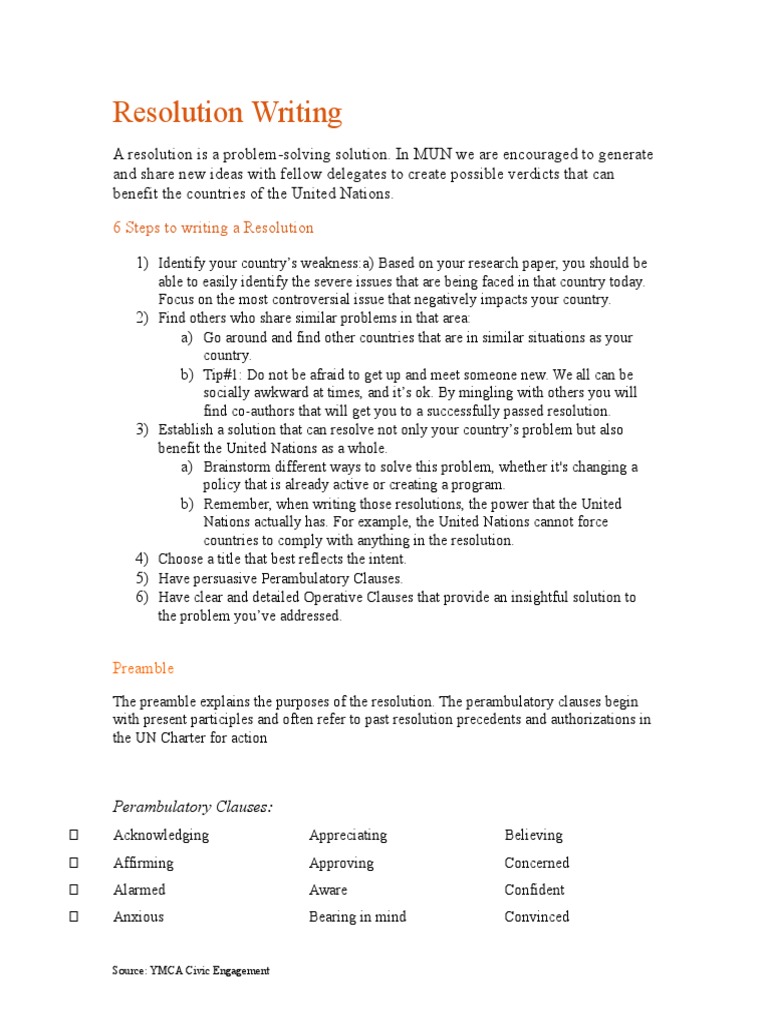 Resolution Writing | PDF | Psychological Concepts