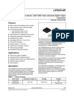 DataSheet del sensor de Presión Atmosferica