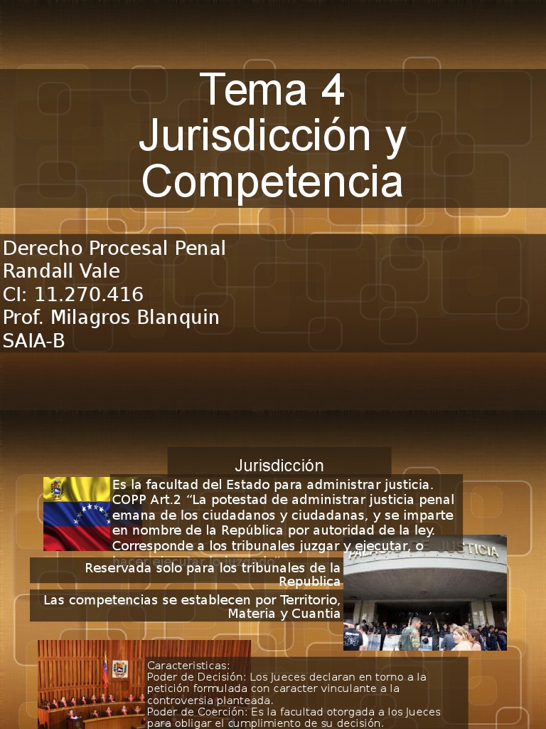 Jurisdicción y Competencia | PDF | Jurisdicción | Juez