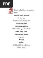 Cuestionario de Biologia