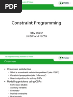 Constraint Programming: Toby Walsh Unsw and Nicta