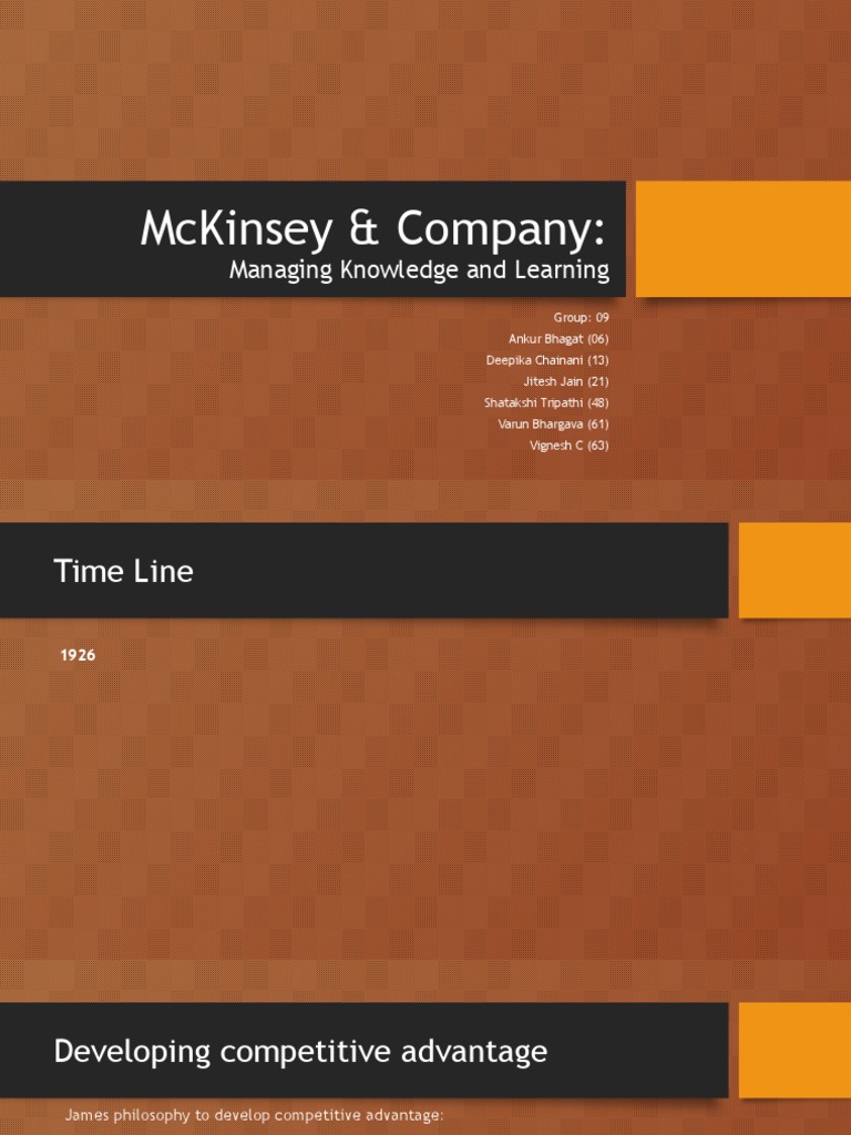 Mckinsey Case Mc Kinsey & Company Competition
