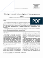 Reducing Overcapacity in Chemical Plants by Linear Programming