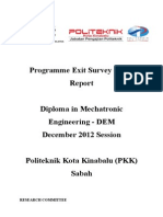 Report Exit Survey DIS 2012 DEM
