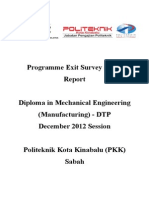 Report Exit Survey DIS 2012 DTP